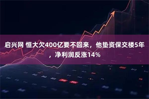 启兴网 恒大欠400亿要不回来，他垫资保交楼5年，净利润反涨14%