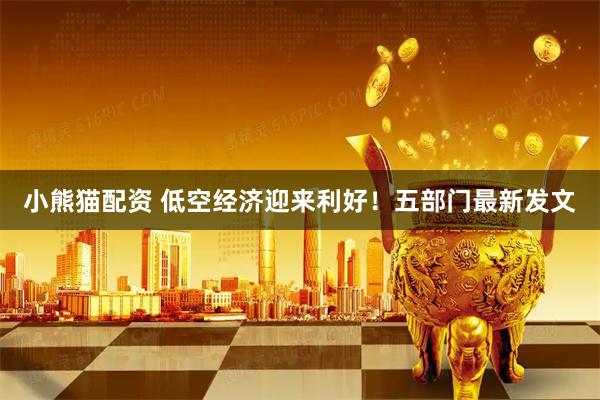 小熊猫配资 低空经济迎来利好！五部门最新发文