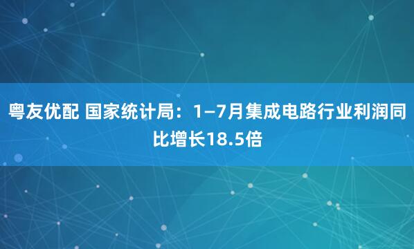 粤友优配 国家统计局：1—7月集成电路行业利润同比增长18.5倍